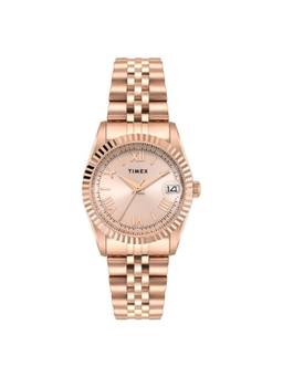 Timex - Women Rose Gold Round Dial Wrist Watch - TWEL222SMU06 (M)