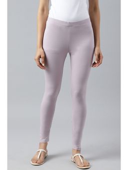 W - Lilac Cotton Jersy Lycra Leggings