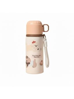 Chinmay Kids - Baby Sipper Bottle 450 Ml Dual Drink Lid with Straw Kids-Beige