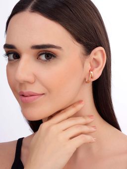 Carlton London - Women 18K Gold Plated Statement Stud Earrings