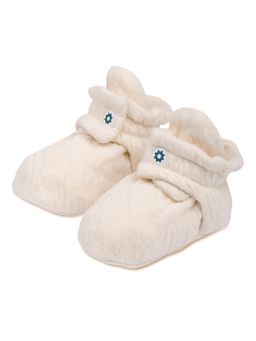 NINTARA BABY - Organic Beige Cotton Baby Booties