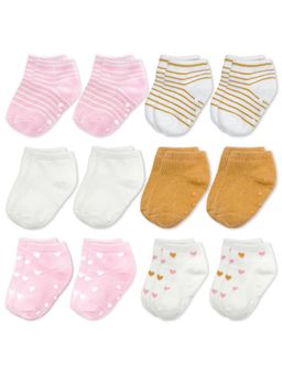 NINTARA BABY - Anti-Slip Multi-Color Baby Socks (Pack Of 12)