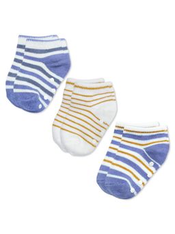 NINTARA BABY - Anti-Slip Multi-Color Baby Socks (Pack Of 3)