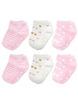 NINTARA BABY - Anti-Slip Multi-Color Baby Socks (Pack Of 6)
