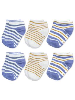 NINTARA BABY - Anti-Slip Multi-Color Baby Socks (Pack Of 6)