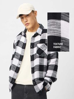 The Souled Store - Originals Plaid Black, White Men Relaxed Shirt