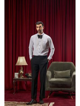 Philocaly - Men's Mendes White Cotton Blend Regular Fit Shirt