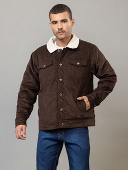 Club York - Men Brown Cotton Jacket