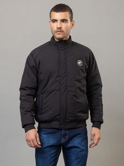 Club York - Men Black Full Sleeve High Neck Jacket