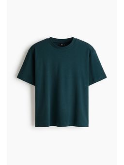H&M - Men Teal Loose Fit Interlock T-Shirt