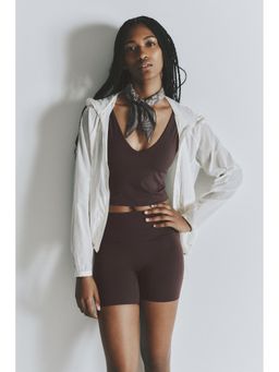 H&M - Women Brown Sports Biker Shorts With Sculptmove