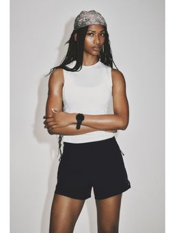 H&M - Women Black Regular Fit Track Shorts With Pockets
