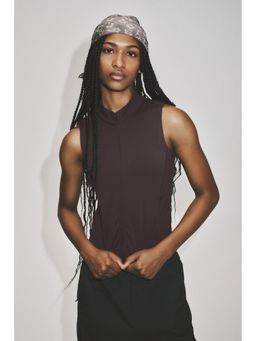 H&M - Women Brown Slim Fit Running Gilet With Sculptmove