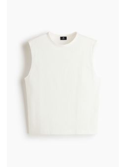 H&M - Men White Regular Fit Cotton Vest Top