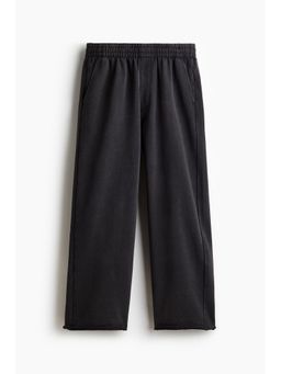 H&M - Men Black Relaxed Fit Cotton Sweatpants