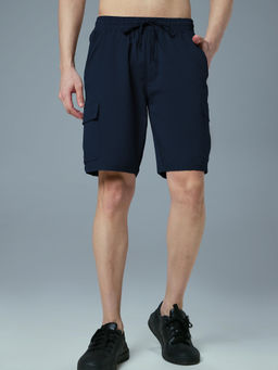 Technosport - Men Solid Slim Fit Sports Shorts with TS FLEXI