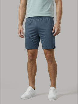 Technosport - Blue Polyester Mid Waist Slim Fit Slit Pocket 1 Shorts