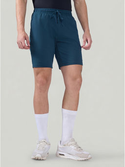 Technosport - Teal Polyester Mid Waist Slim Fit Slit Pocket 1 Shorts