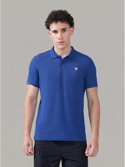 Technosport - Men Solid Slim Fit Polo Sports T-shirt with MATPIQ