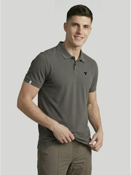 Technosport - Men Solid Slim Fit Polo Sports T-shirt with MATPIQ