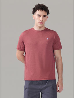Technosport - Men Solid Slim Fit Round Neck Sports T-shirt with DOUBLE COOL