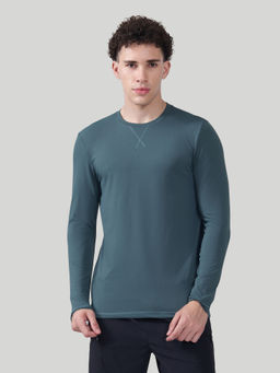 Technosport - Men Solid Slim Fit Round Neck Sports T-shirt with COTFLEX