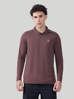 Technosport - Men Solid Slim Fit Polo Sports T-shirt with TECHNOCOOL