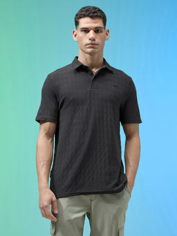 Technosport - Men Jacquard Slim Fit Polo Sports T-shirt with COTFLEX