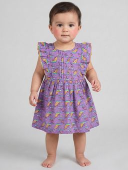 Creative Kids - Purple Printed Dress