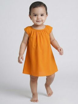 Creative Kids - Mustard Solid Dress