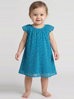 Creative Kids - Green Printed Dress