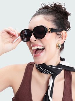 Twenty Dresses by Nykaa Fashion - Uv Protected Lens Black Sunglasses