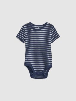 GAP - Boys Round Neck Striped Printed Bodysuit
