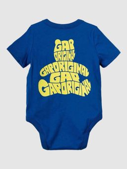GAP - Boys Round Neck Bodysuit - Blue