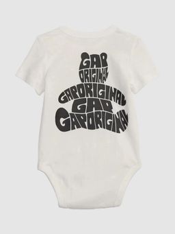 GAP - Boys Round Neck Bodysuit - White