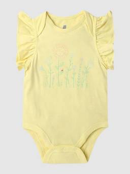 GAP - Girls Botanical Printed Ruffle Detail Bodysuit