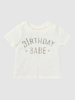 GAP - Girls Baby Typography Round Neck T-shirt