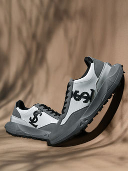 Louis Stitch - Dark Grey Comfortable Lace-Up Sneakers for Men