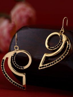 Estele - Gold Plated Sparkling Stud Earrings for Women