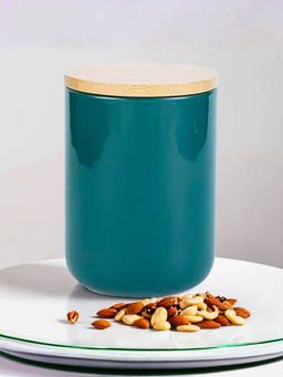 The Better Home - Teal Ceramic Storage Jar, 800Ml