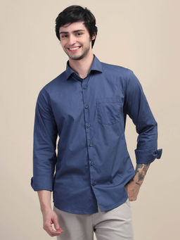 AM SWAN - Casual Shirt for Men with Regular Fit and Solid Design