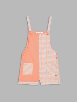 Elle Kids - Girls Orange Printed Jumpsuit