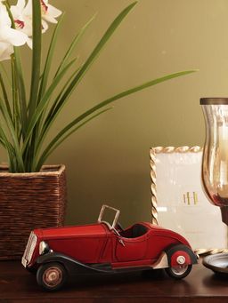 Pure Home + Living - Red Metal Decorative Vintage Car