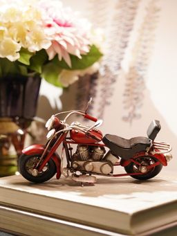 Pure Home + Living - Red Metal Decorative Vintage Bike