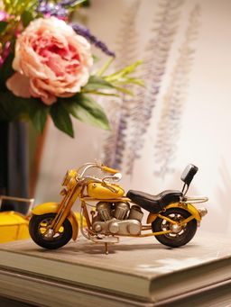 Pure Home + Living - Yellow Metal Decorative Vintage Bike