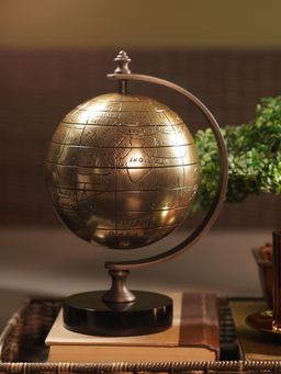 Pure Home + Living - Gold Decorative Globe with Stand