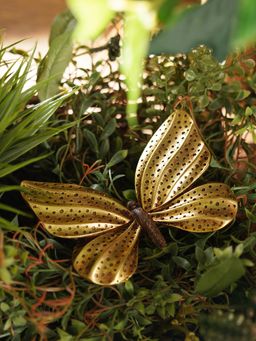 Pure Home + Living - Gold Polyresin Butterfly Decor Accent
