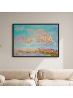 ARTCREST - Light as a Feather Large Painting Black Box Framed Canvas Wall Art Painting