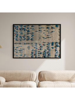 ARTCREST - Punch Card Large Painting Black Box Framed Canvas Wall Art Painting