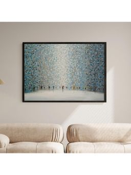 ARTCREST - Rain Symphony Large Painting Black Box Framed Canvas Wall Art Painting